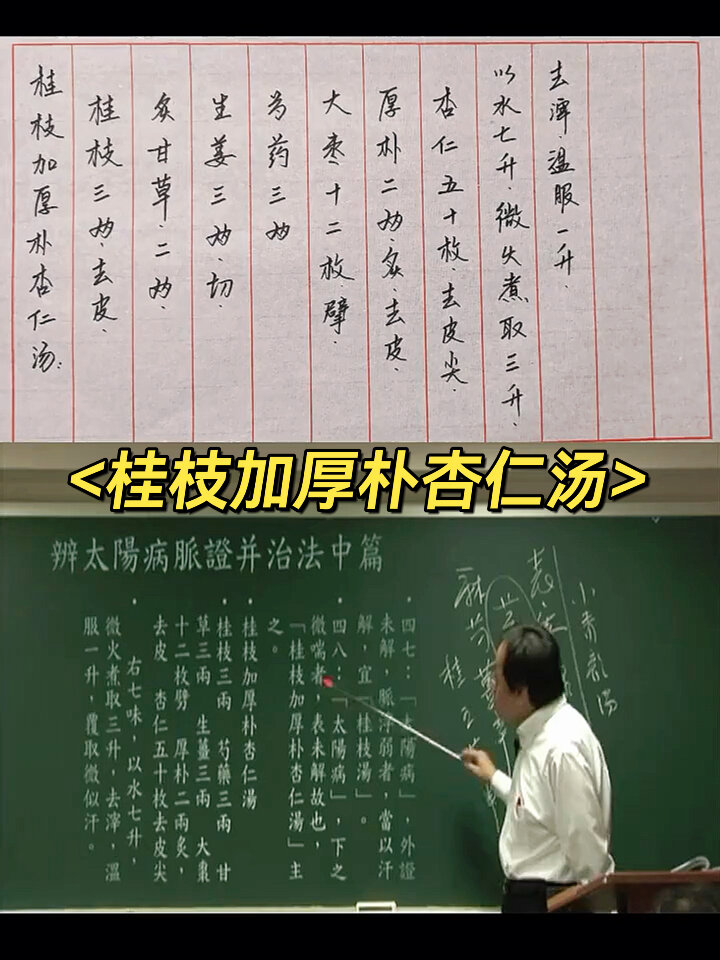 伤寒杂病论:桂枝加厚朴杏仁汤