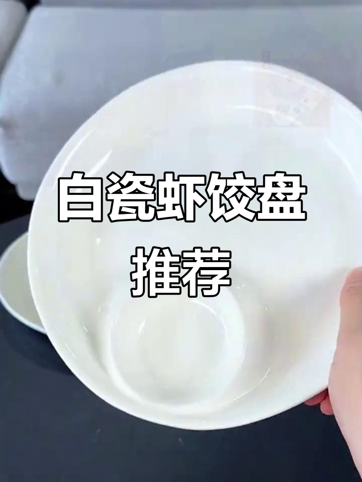 白色陶瓷饺子盘,带醋碟设计超实用