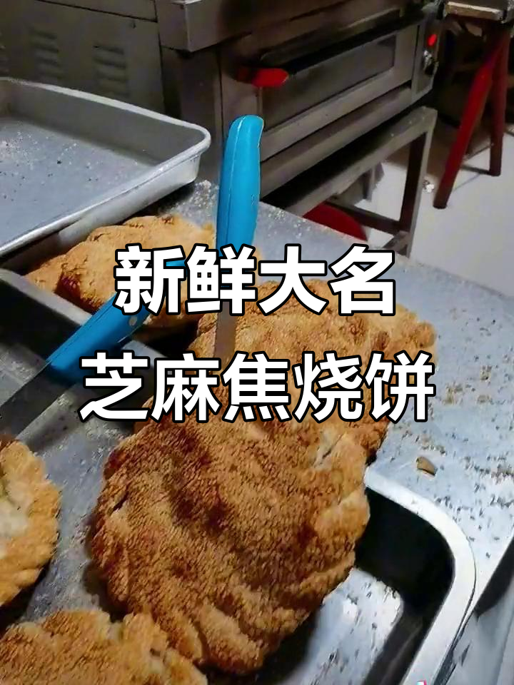 大名芝麻焦烧饼,刚出炉的民间美味超好吃