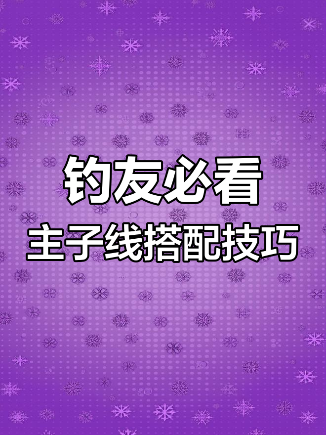 钓鱼主线与子线搭配全攻略,如何选择最适合的型号
