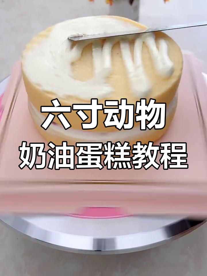 烘焙新手必学!六寸生日蛋糕制作全流程,轻松做出动物奶油蛋糕