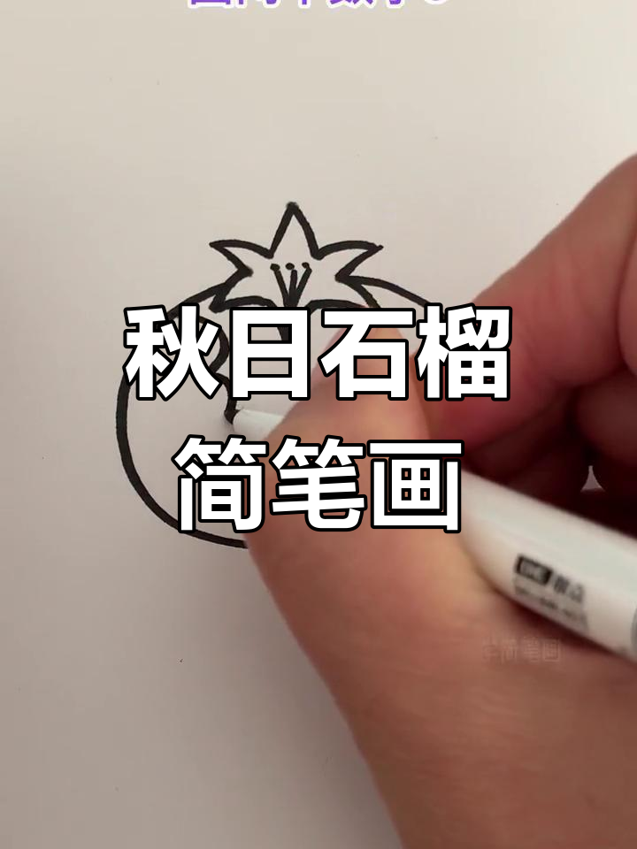 秋天到,画个石榴庆祝丰收!简单又有趣,适合孩子一起动手