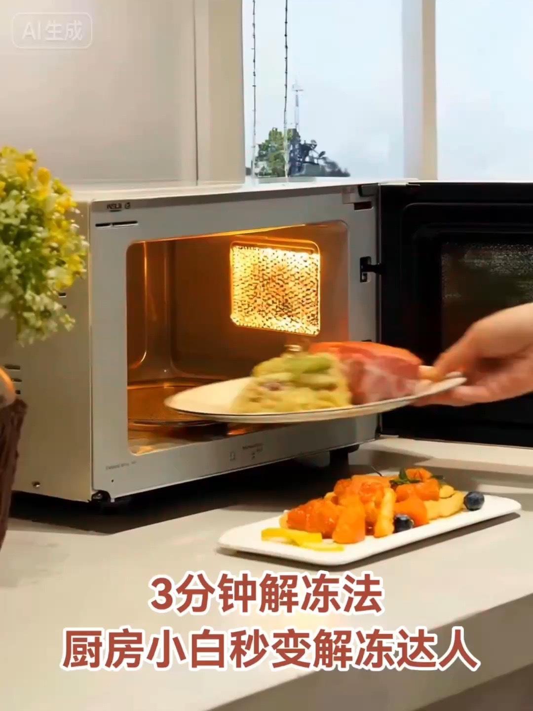 3分钟解冻法!厨房小白秒变解冻达人 生活妙招 冷冻肉解冻 厨房小白必备 快速解冻 小妙招大