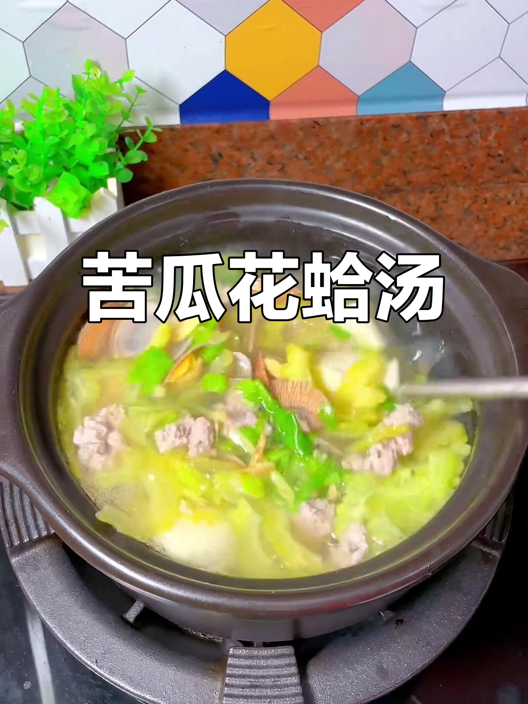 苦瓜花蛤汤,喝完喉底回甘让人难以忘怀