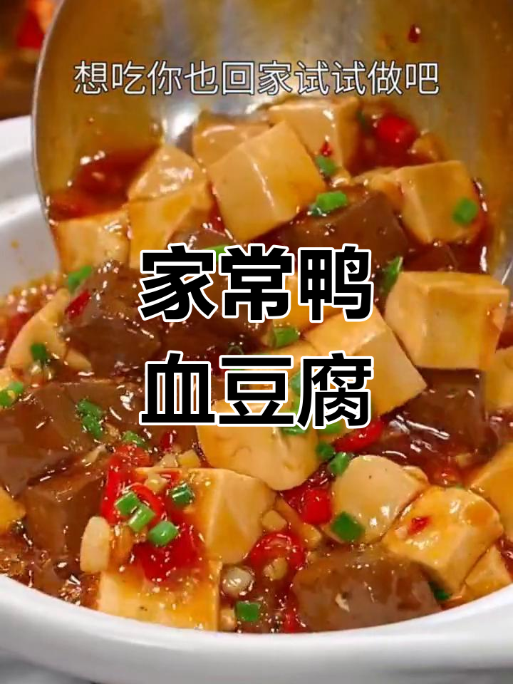鸭血烧豆腐,家常做法超下饭