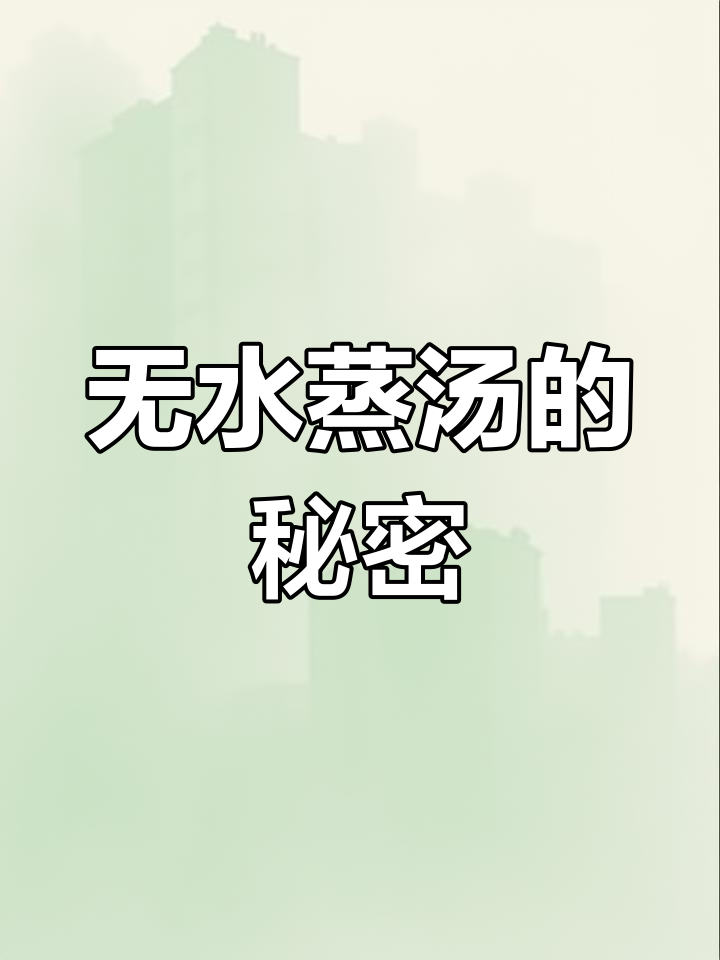 蒸汽锅蒸汤,无水烹饪更美味!