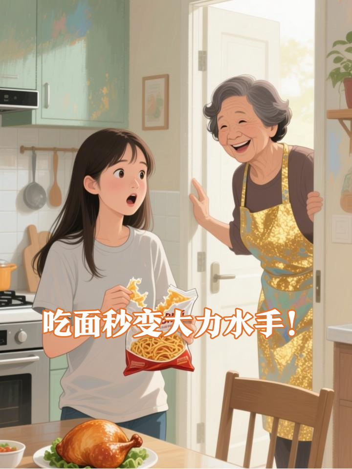 老妈说我吃火鸡面像大力水手,下一秒肌肉炸裂了!