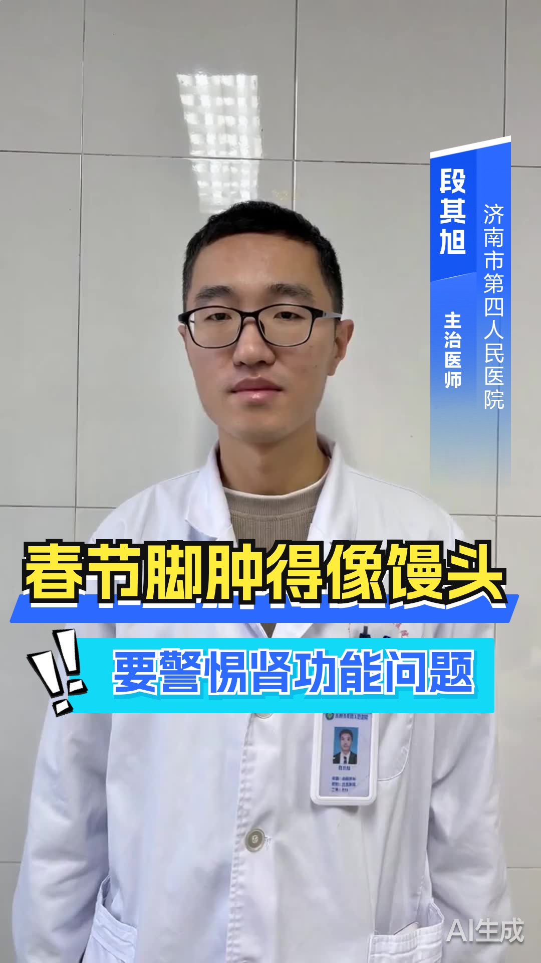 春节脚肿得像馒头,要警惕肾功能问题