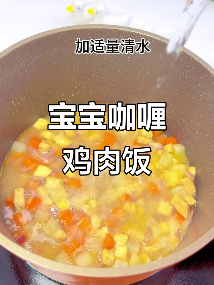 一岁宝宝轻松吃咖喱饭,鸡肉土豆胡萝卜一锅搞定