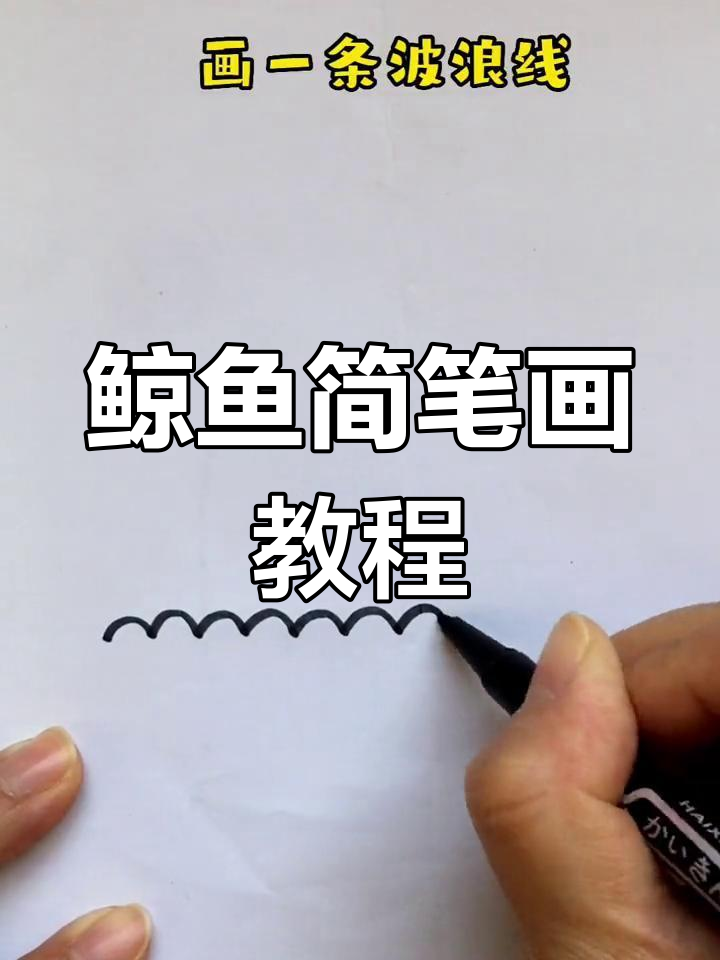 教孩子轻松画鲸鱼,简单又可爱!