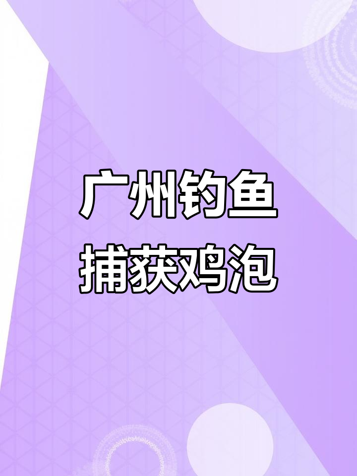 广州钓到鸡泡鱼,竟然这么容易!