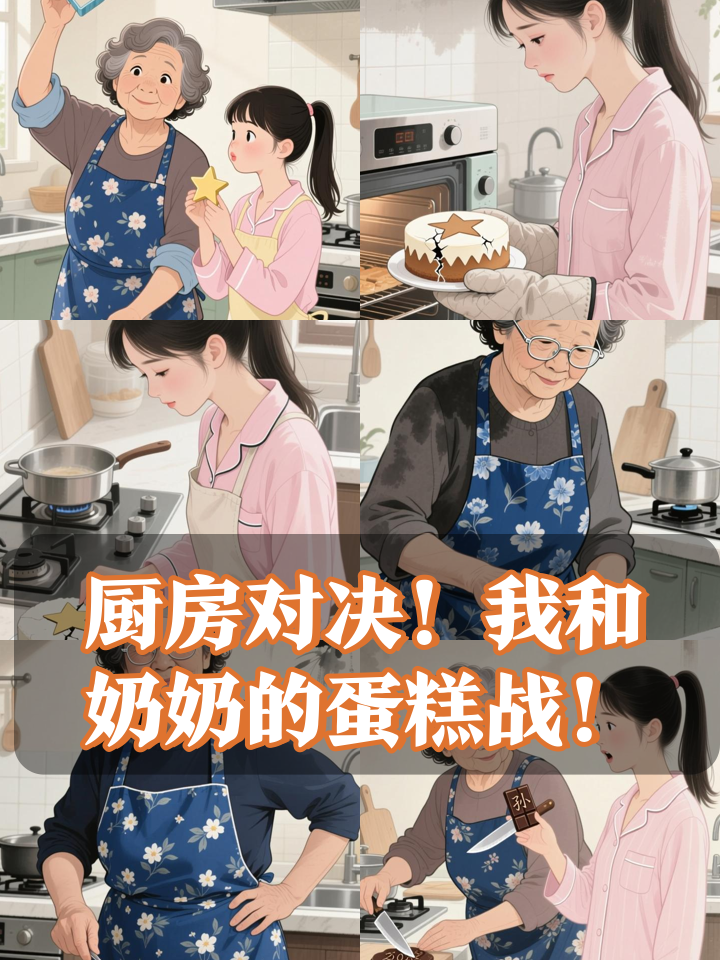 厨房大挑战:我和奶奶的蛋糕造型对决!