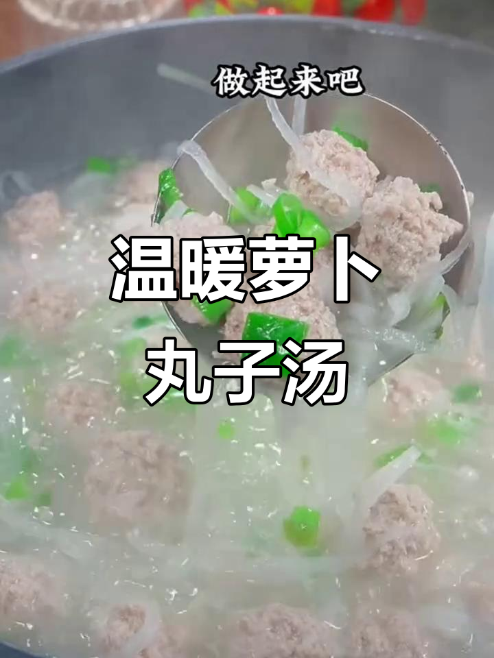 萝卜丝肉丸汤,家常暖心美味