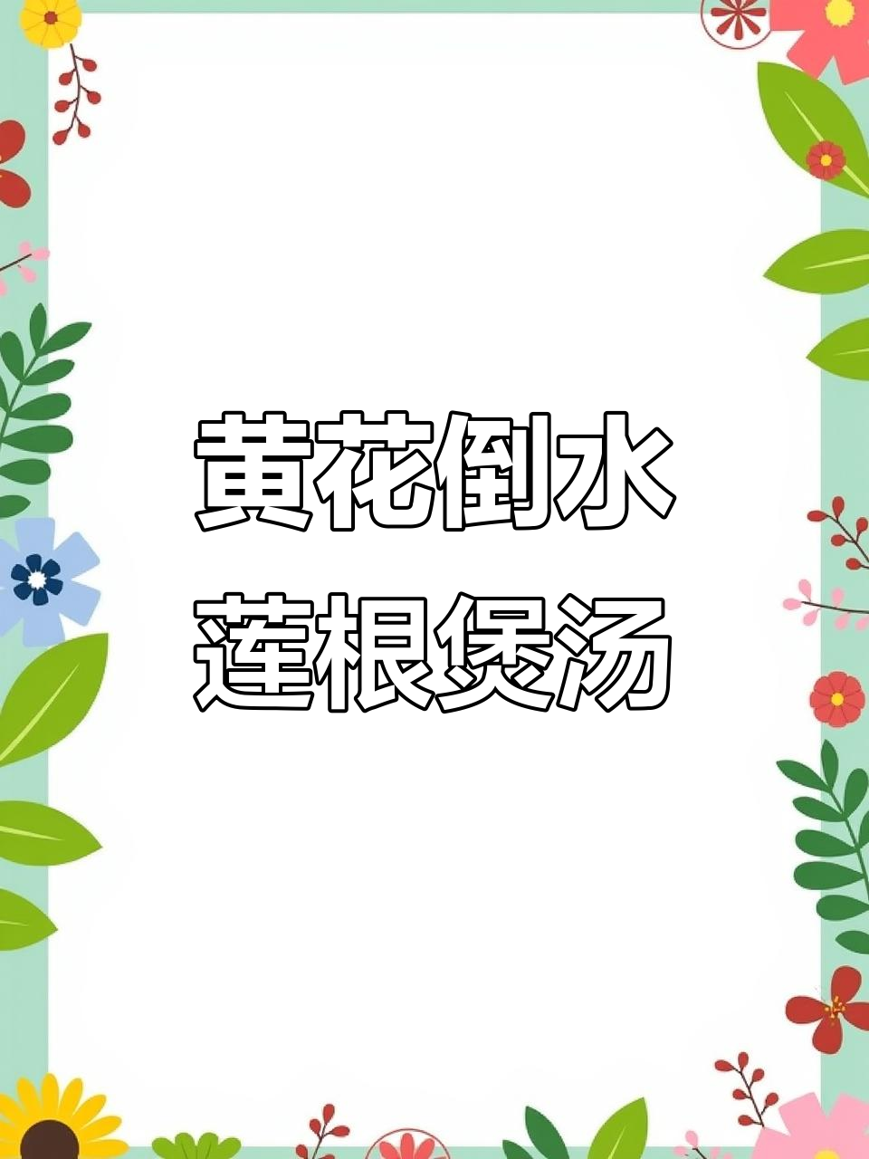 黄花倒水莲根部炖汤，药用价值高