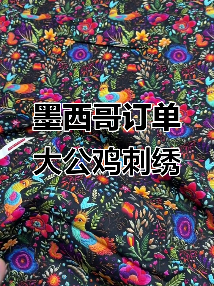 墨西哥大公鸡刺绣,国内罕见!