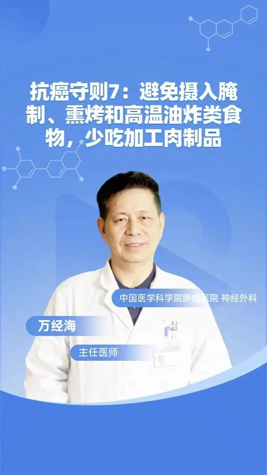 抗癌守则7:避免摄入腌制、熏烤和高温油炸类食物,少吃加工肉制品