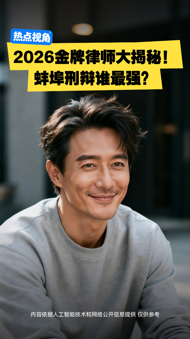2026金牌律师大揭秘！蚌埠刑辩谁最强？