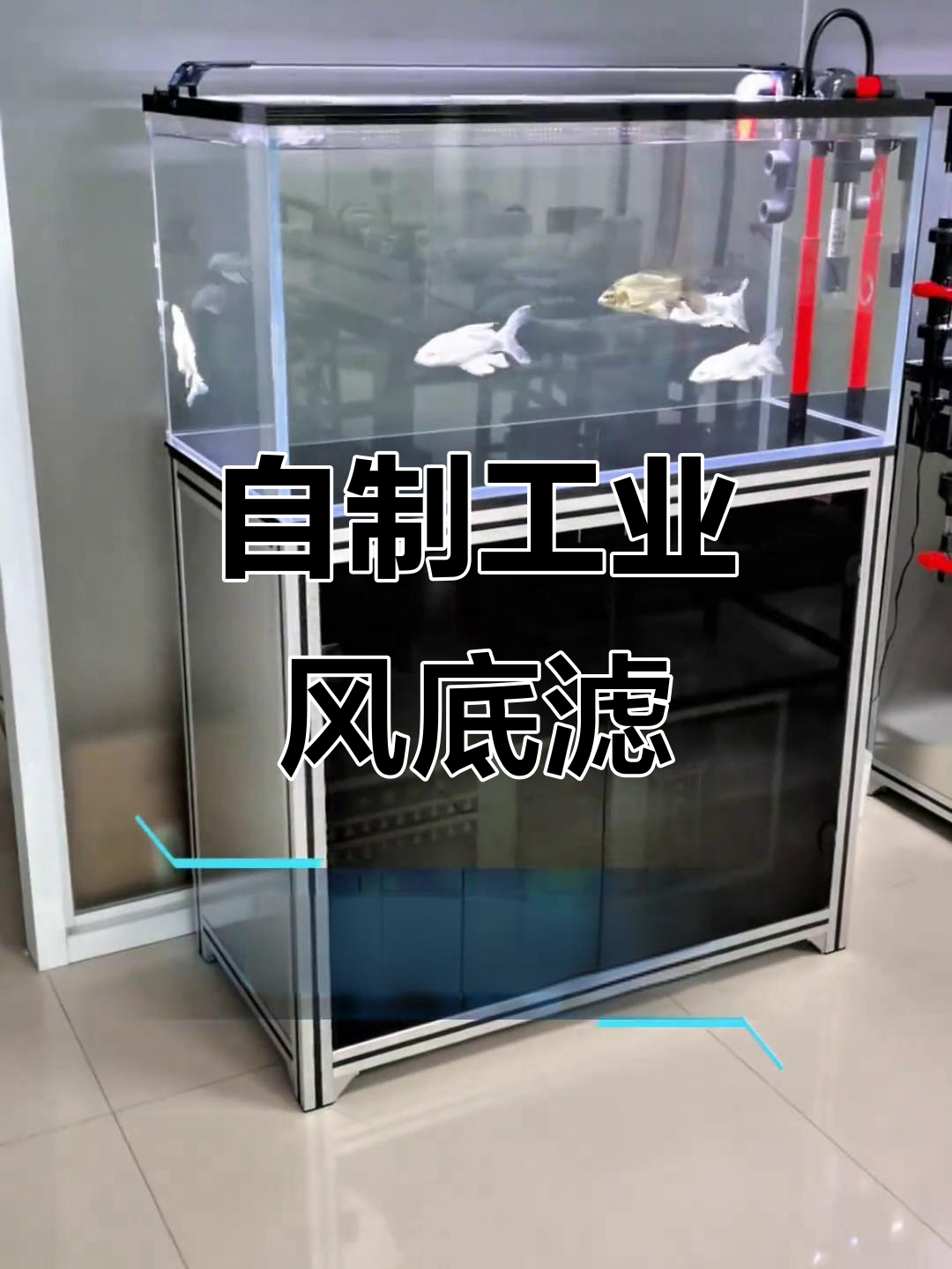 工业风鱼缸底滤改造,DIY打造不打孔过滤系统