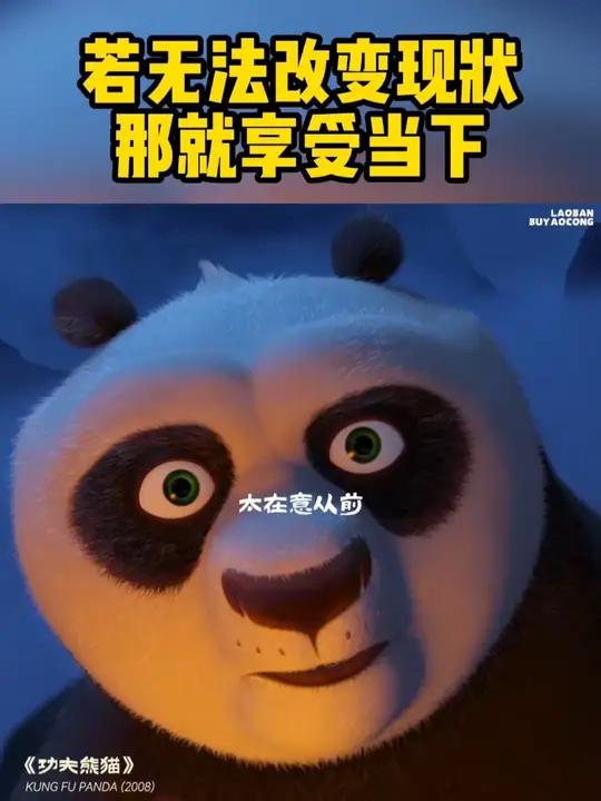 若无法改变现状，那就享受当下。——《功夫熊猫》里的东方哲学