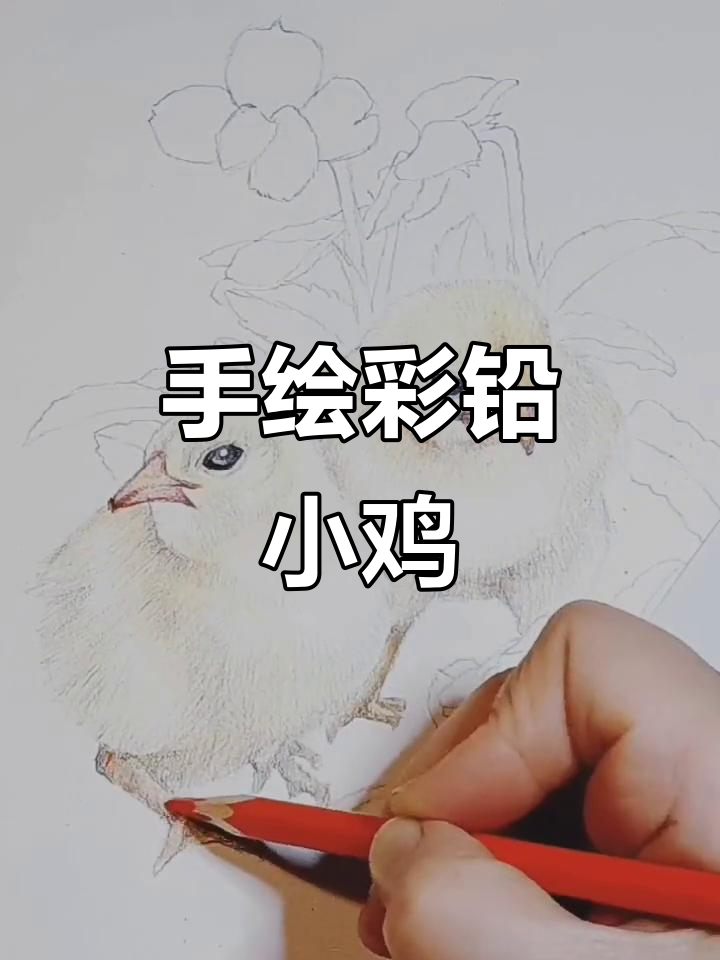 彩铅手绘趣味小鸡,简单又可爱