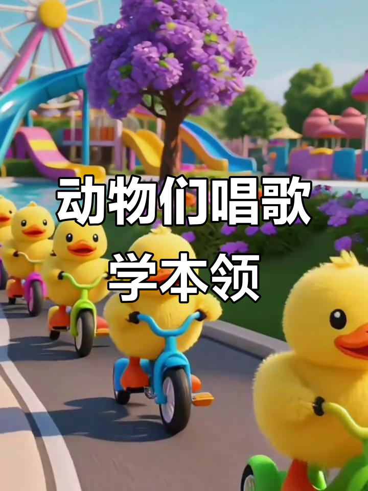 小鸭、小兔和小猫,一起唱儿歌学本领