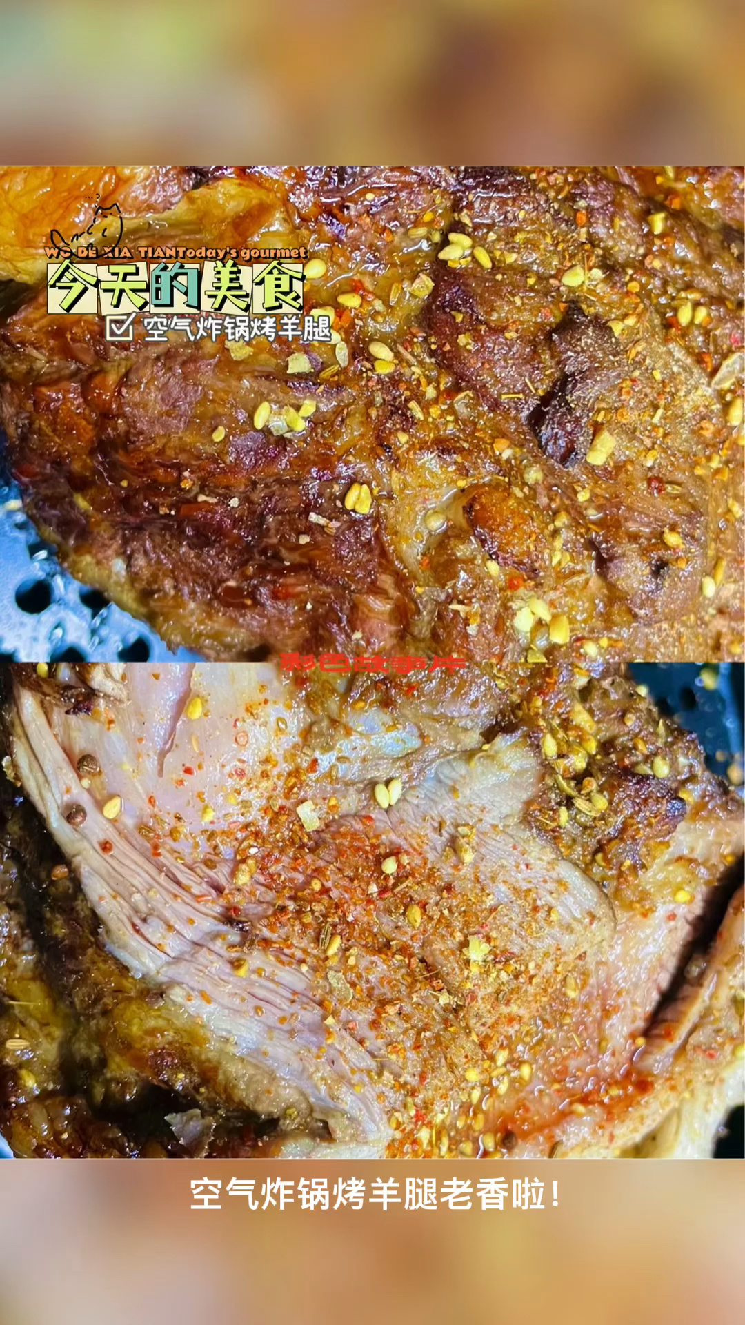 美食800道空气炸锅烤羊腿老带劲了!