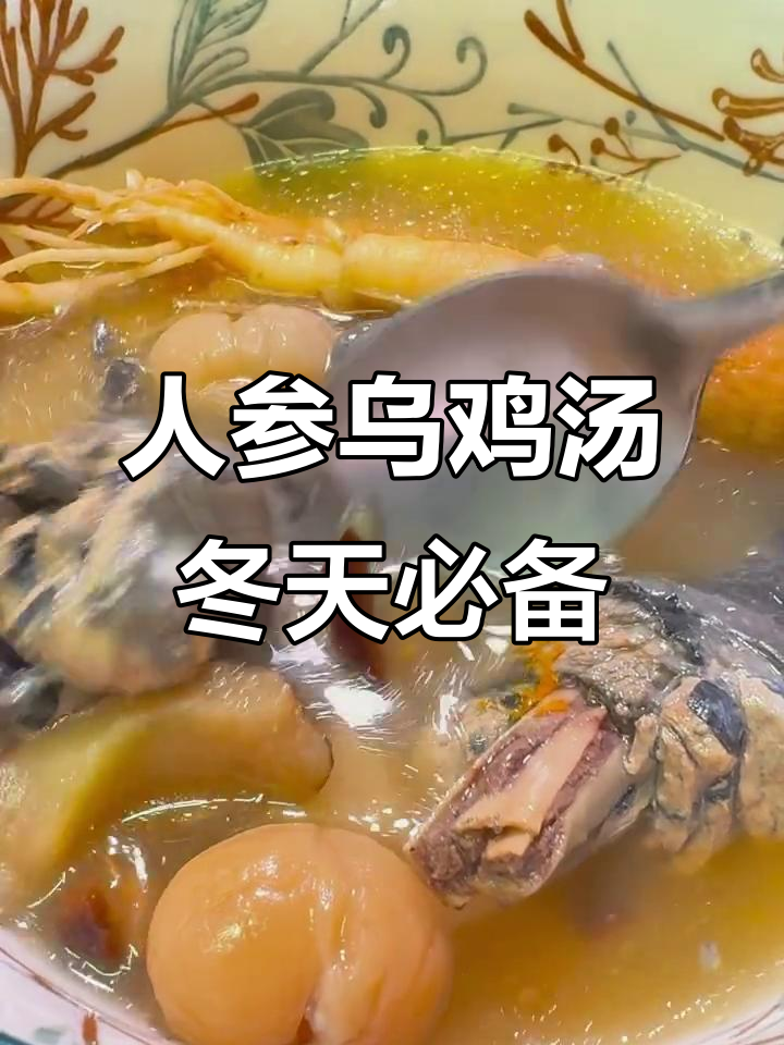 冬季滋补人参乌鸡汤，暖心又健康