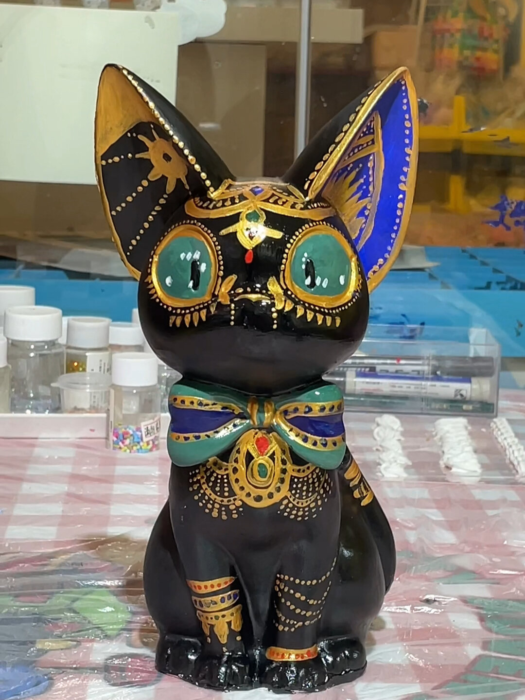 埃及风吉吉猫石膏娃娃涂色教程来啦!