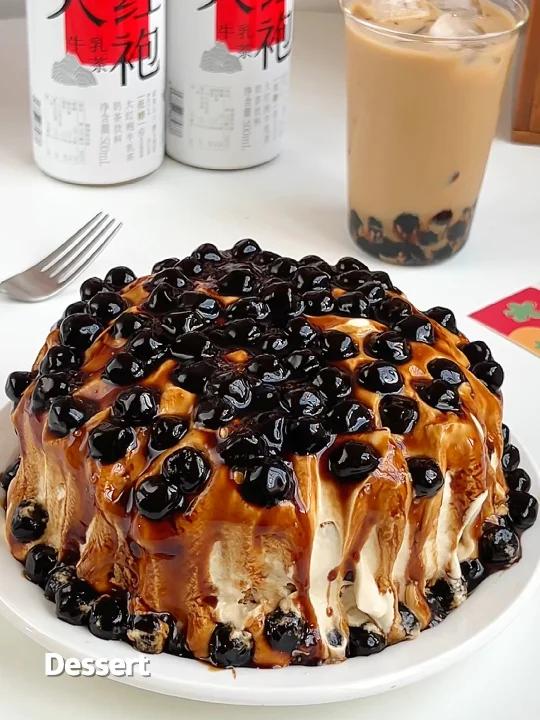 一口沦陷|爆浆珍珠奶茶蛋糕,太太太好吃了
