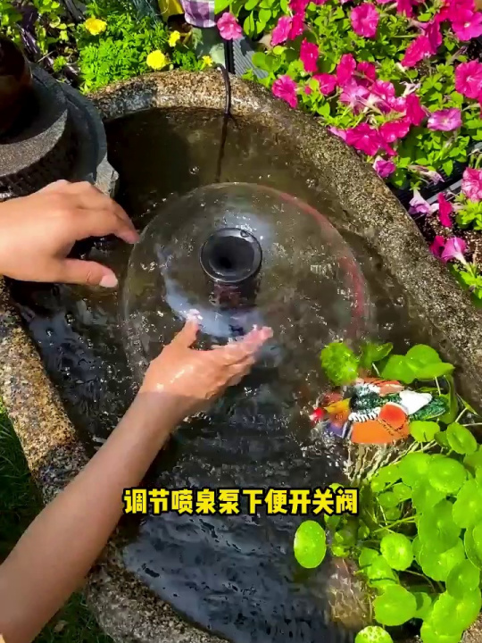 鱼缸死水变活水!大功率喷泉泵,造景增氧循环水,好看实用