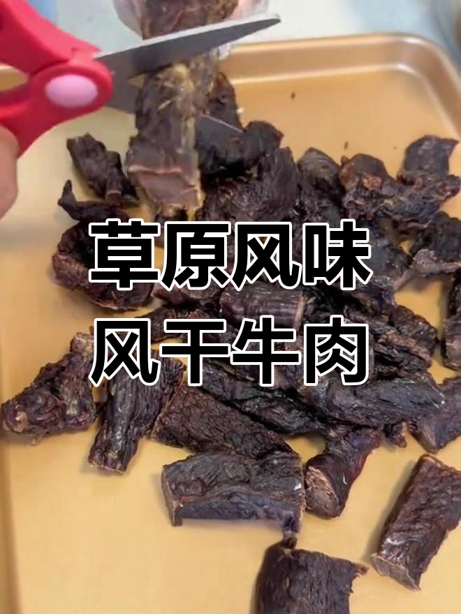 内蒙古家庭版风干牛肉,外脆内嫩不柴