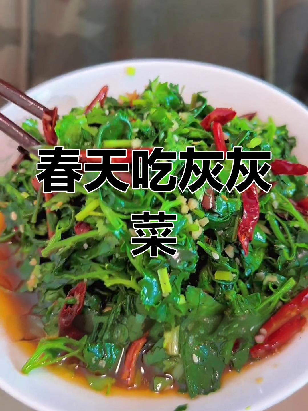 云南春季野菜灰灰菜的独特做法
