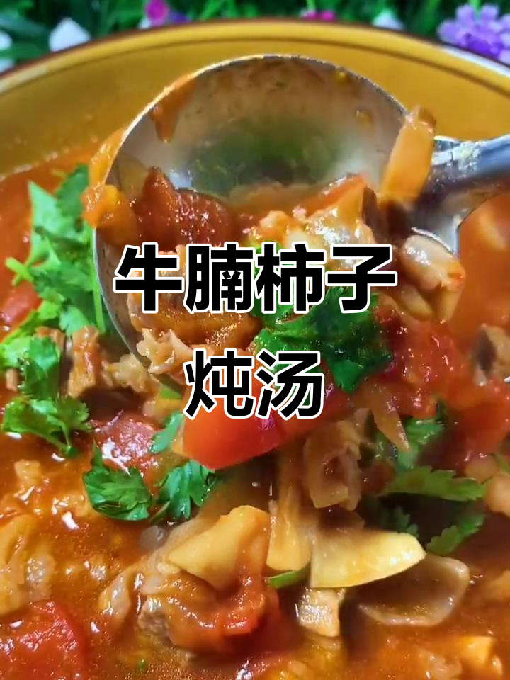 牛腩炖柿子,汤汁醇厚又美味,家常做法大揭秘