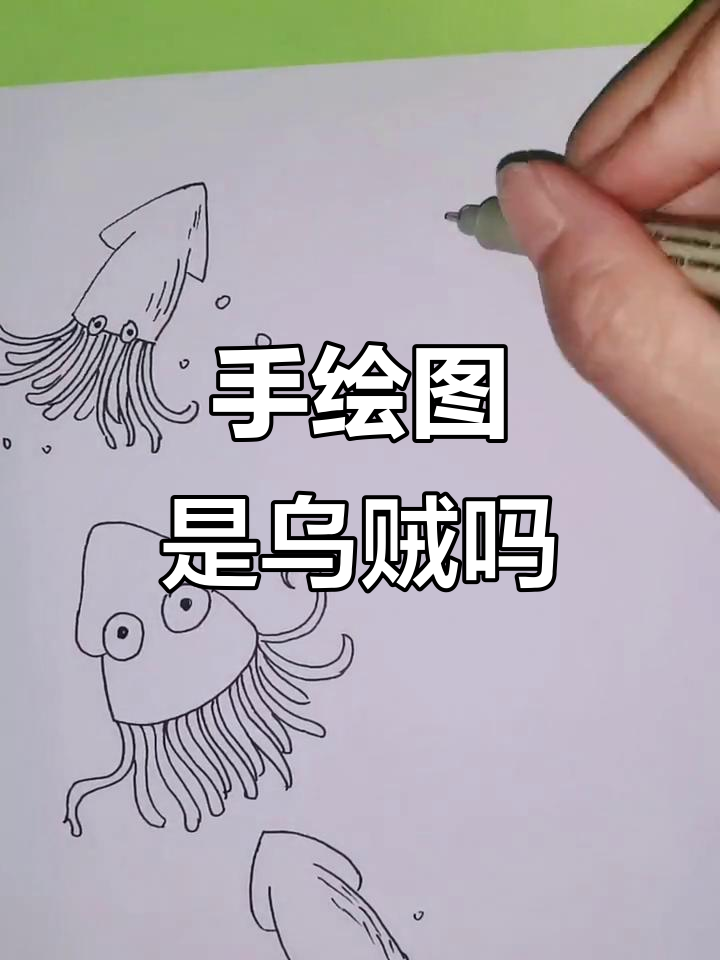 画乌贼还是鱿鱼?手绘简笔画挑战
