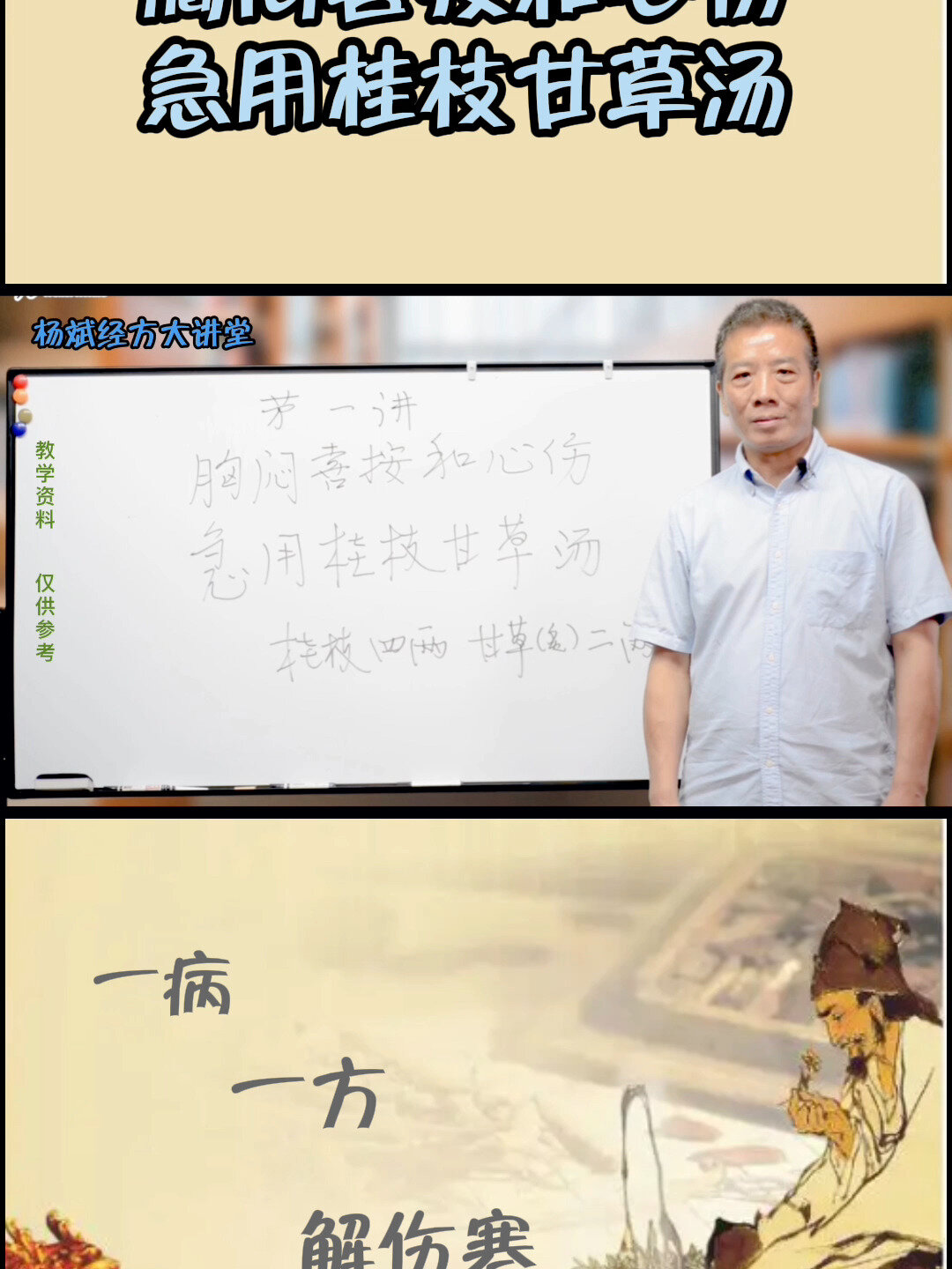 杨斌经方大讲堂 第一讲桂枝甘草汤