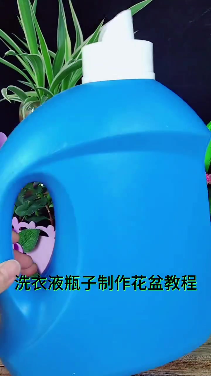 洗衣液瓶子制作花盆教程