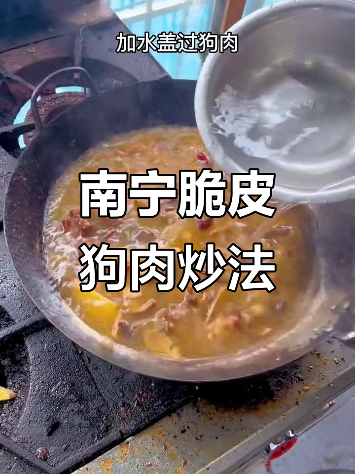 脆皮狗肉炒出独特风味,南宁美食秘制做法大揭秘