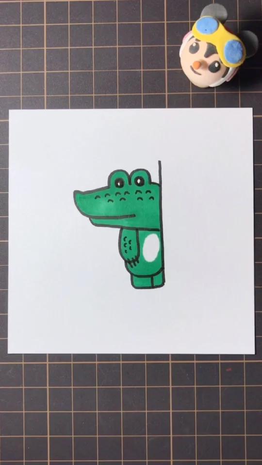 鳄鱼简笔画