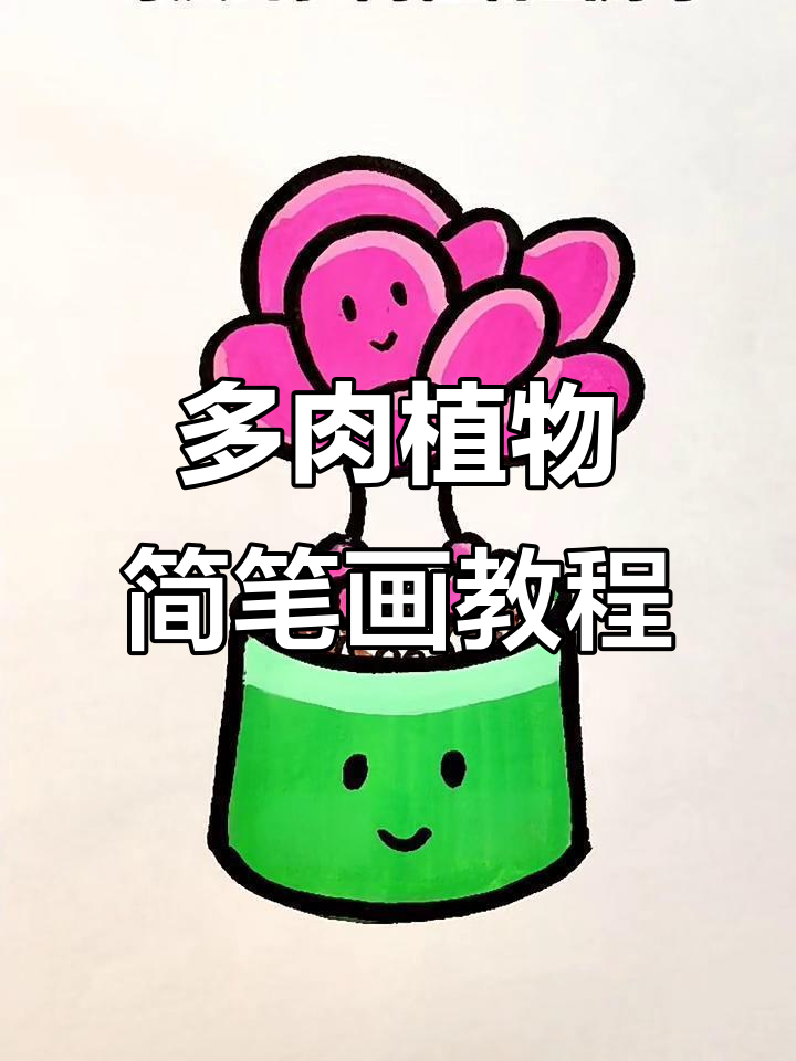 轻松画出可爱多肉植物,步骤简单又有趣