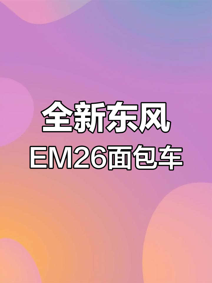 2021年上牌东风EM26新能源面包车,双开门设计超美观