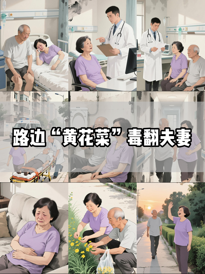 公园里采黄花菜烹食夫妻双双被毒翻