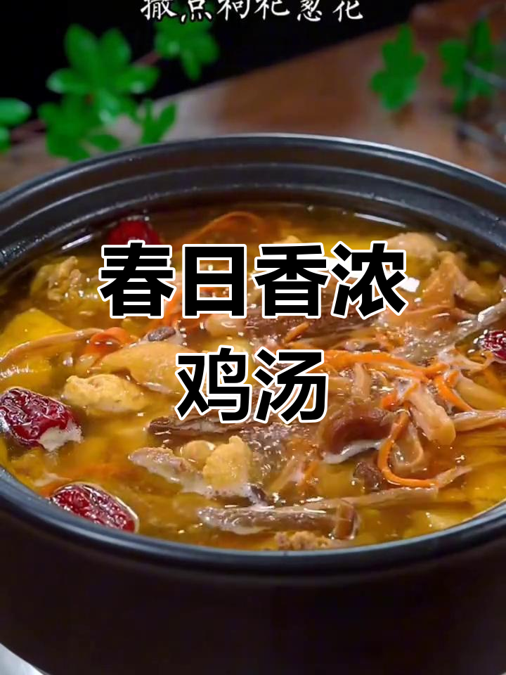 春季炖鸡汤,三样调料让香气扑鼻,简单又好喝!