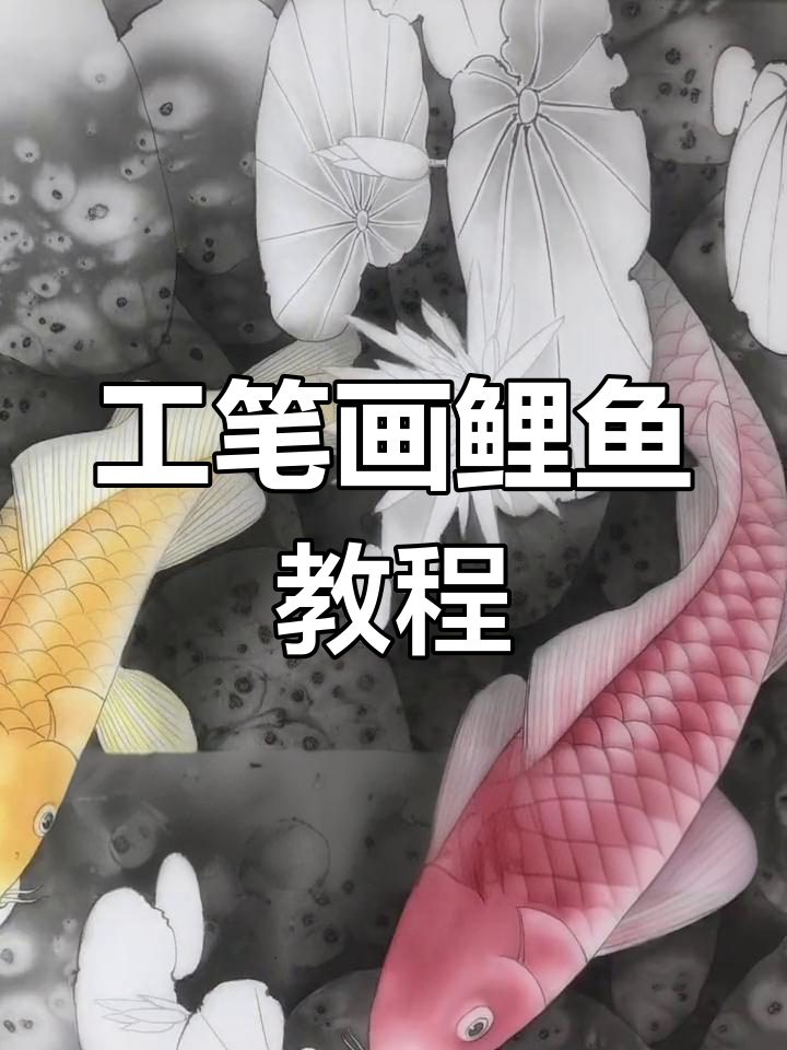 鲤鱼画法步骤三，轻松掌握工笔技巧