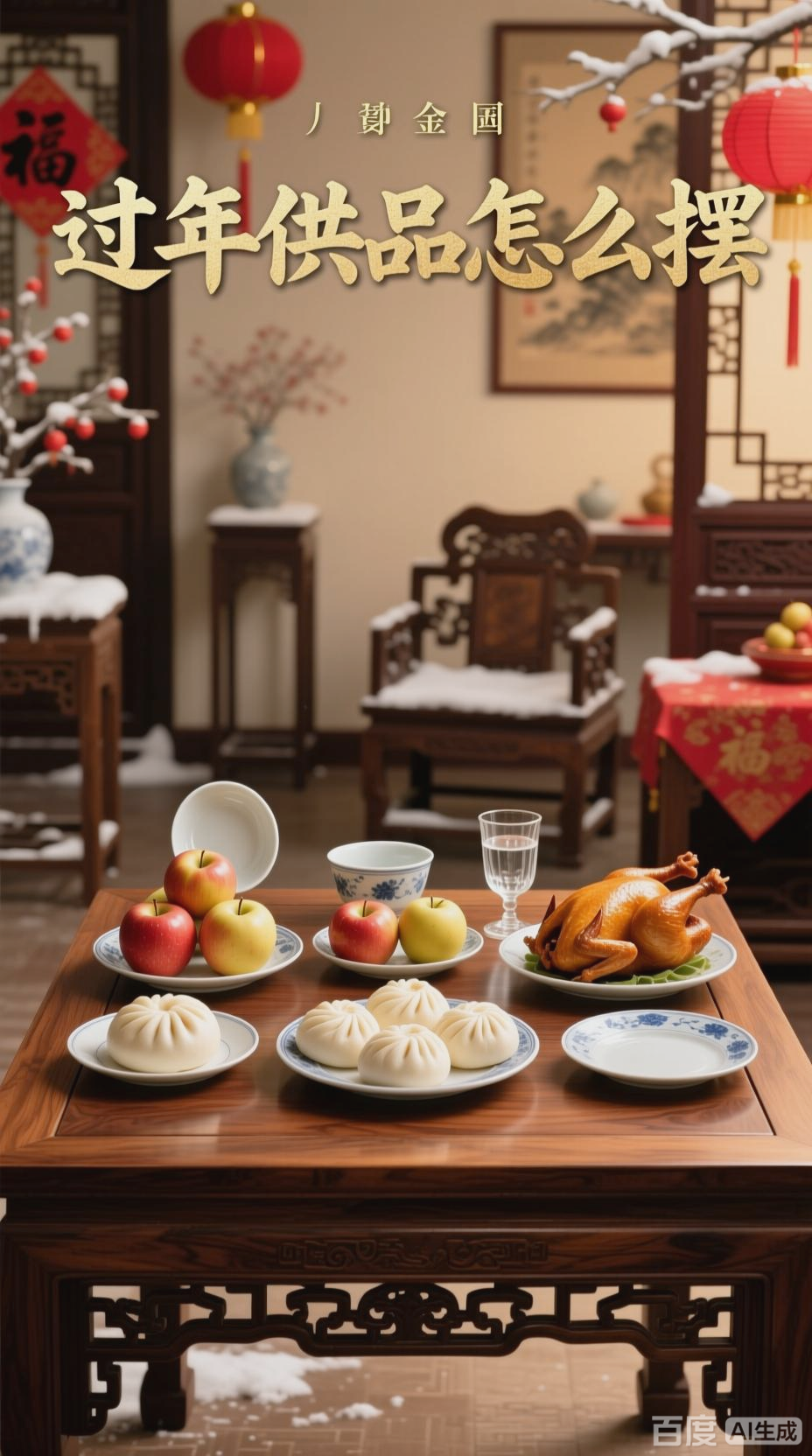 过年摆供品,传统习俗大揭秘