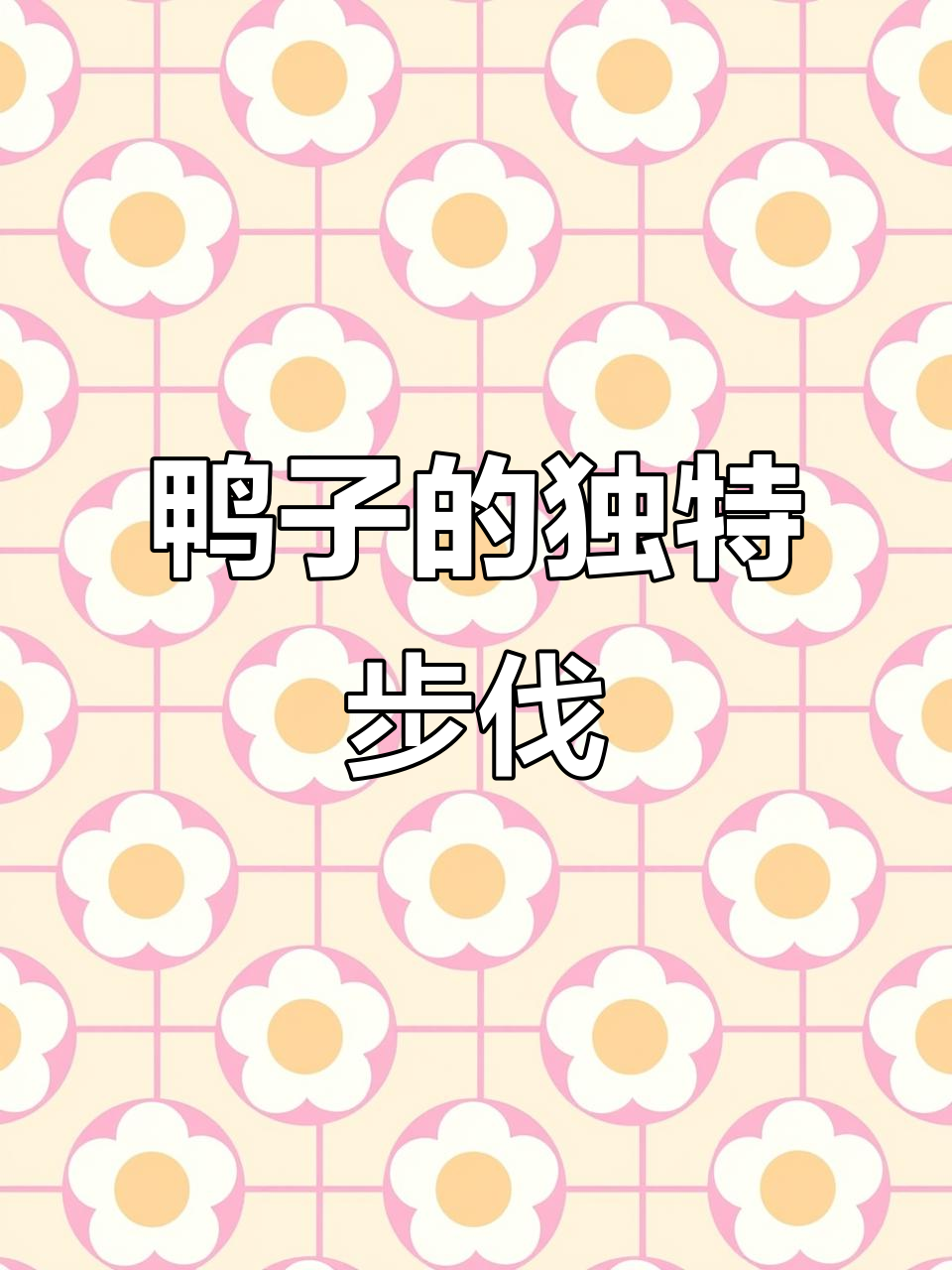 鸭子走路太嚣张，步伐六亲不认