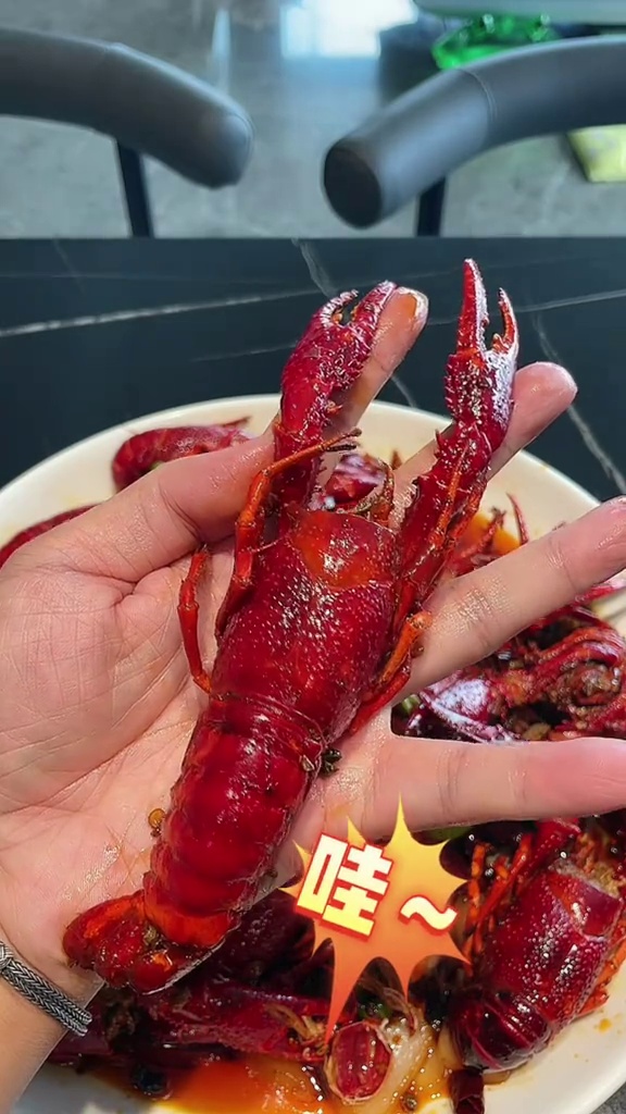 花120买了两斤活的小龙虾,做一盘香辣小龙虾,肉质q弹,好吃到爆