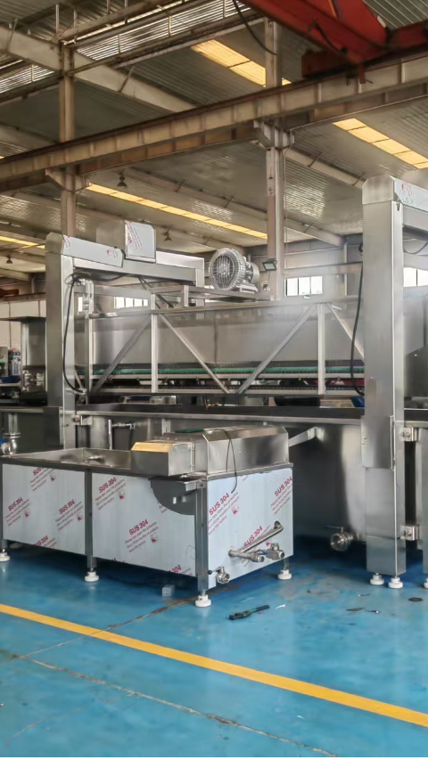 蔬菜漂烫机 竹笋漂烫冷却线 蒸煮机视频