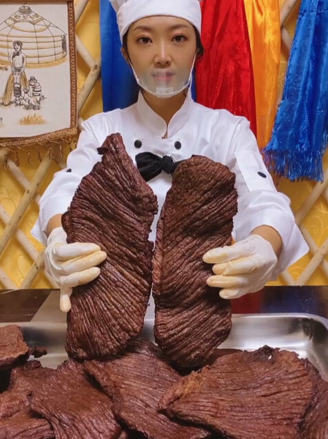 内蒙大片风干牛肉干,这样吃起来才更爽