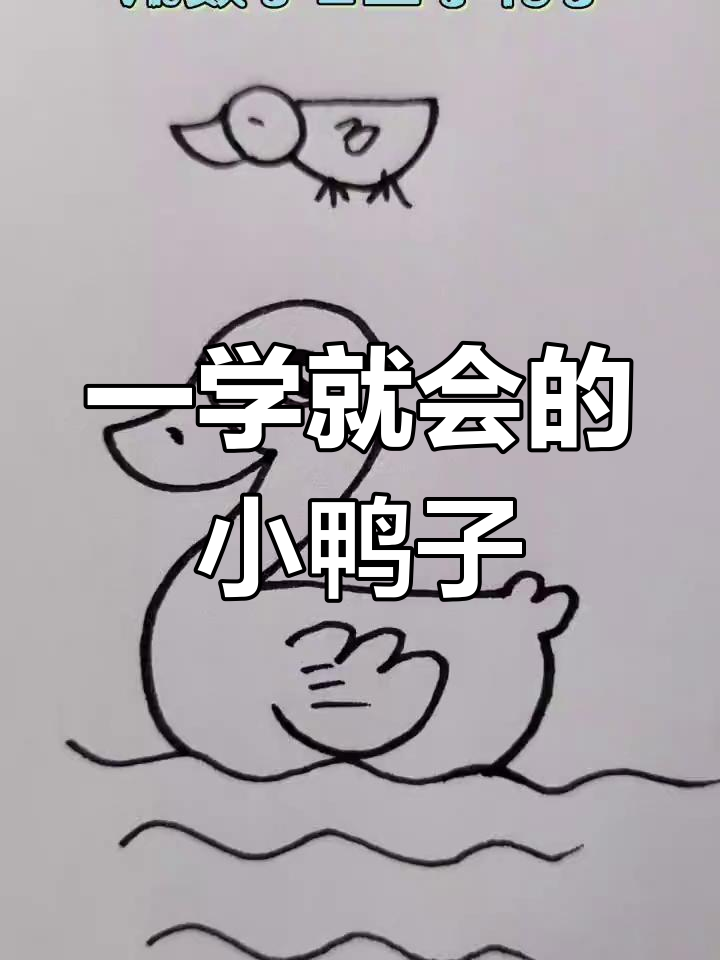 轻松学会小鸭子的简笔画,只需数字和弧线