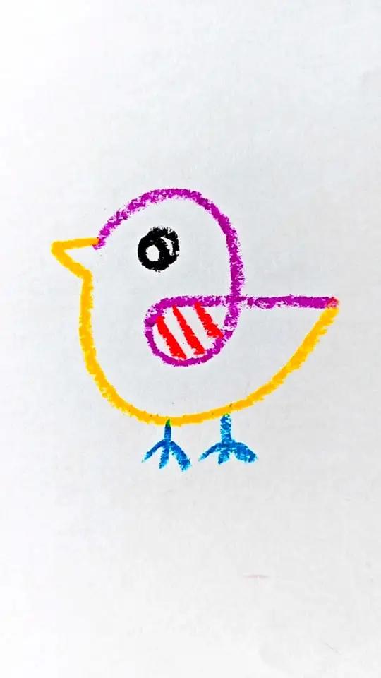 一看就会的小鸡简笔画